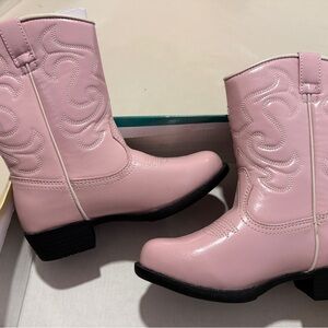 Canyon Trails Cowboy/Cowgirl Boots Pointed Toe Pink Toddler Size 12m Embroidered